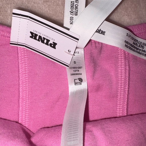 Pink Ribbed Women's Top - Picture 4 of 4